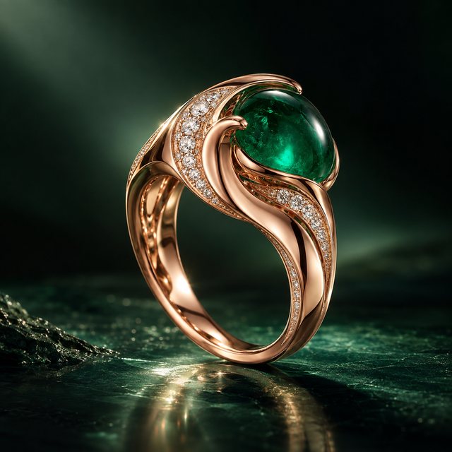 新月潮戒指 Crescent Tide Ring